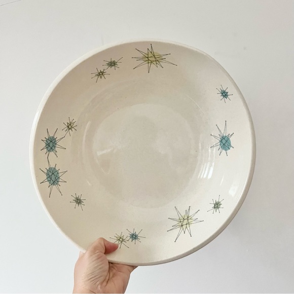 Vintage Midcentury Franciscan Starburst 12" Large Salad Serving Bowl Ovenware - Picture 2 of 10
